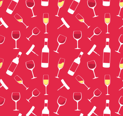 Champagne and glasses seamless background vector material
