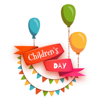 Children's Day greeting cards vector material fresh