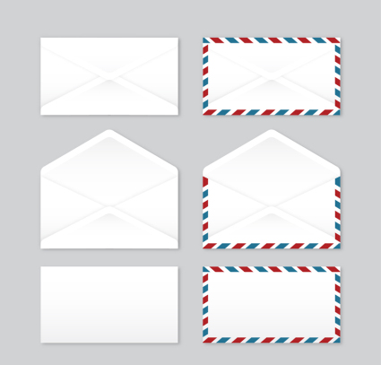 6 envelope design vector material