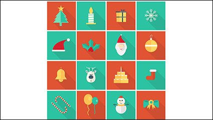 16 models of creative Christmas icon vector material