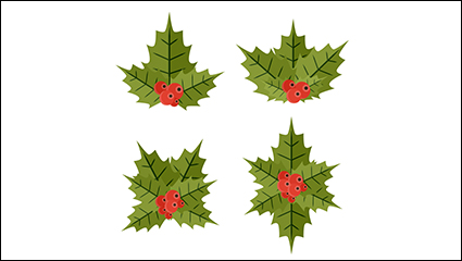 4 mistletoe cartoon vector material