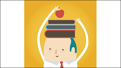 Cartoon male teachers design vector material