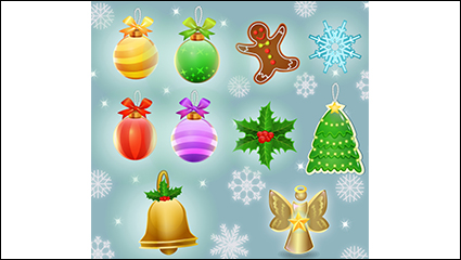 Paragraph 10 Christmas decoration icon vector material