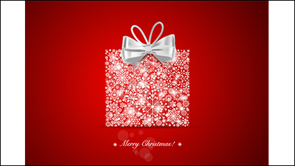 Beautiful snowflake Christmas gift vector material