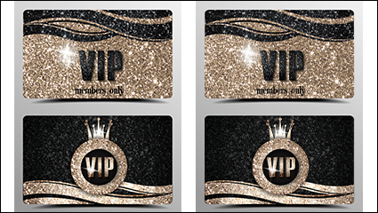 2 VIP card vector material fashion scrubs
