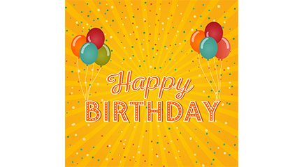 Happy birthday greeting card vector material