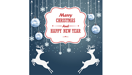 Creative Christmas and New Year greeting card vector