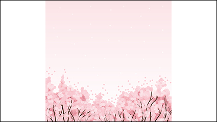 Gorgeous cherry pink sea vector material