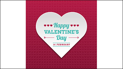 Valentine love white vector material