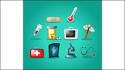 10 beautifully designed medical icon vector material