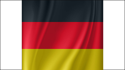 German flag blowing in the wind vector material