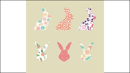 6 vector pattern bunny with Avatar