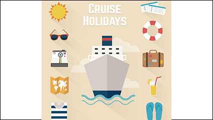 Paragraph 11 holiday cruises icon vector material