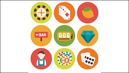 9 circular icon vector material entertainment elements