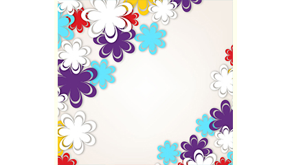 Abstract flowers background vector material