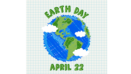 Stained Blue Earth vector chart