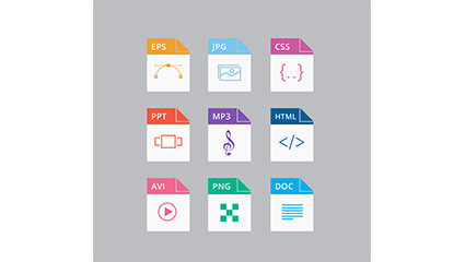 9 exquisite common file icon vector material