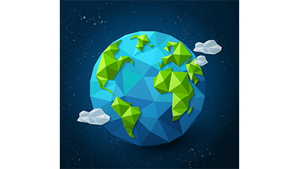 Creative design vector material Blue Earth
