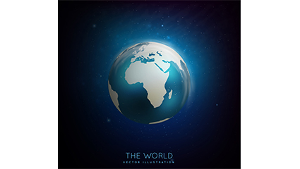 Fantasy Blue Earth vector material