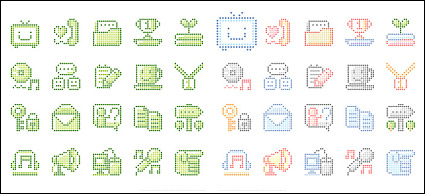 Simple pixel vector graphics material-2