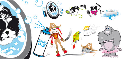 Cartoon drawing vector material