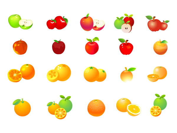 Apples oranges Vector