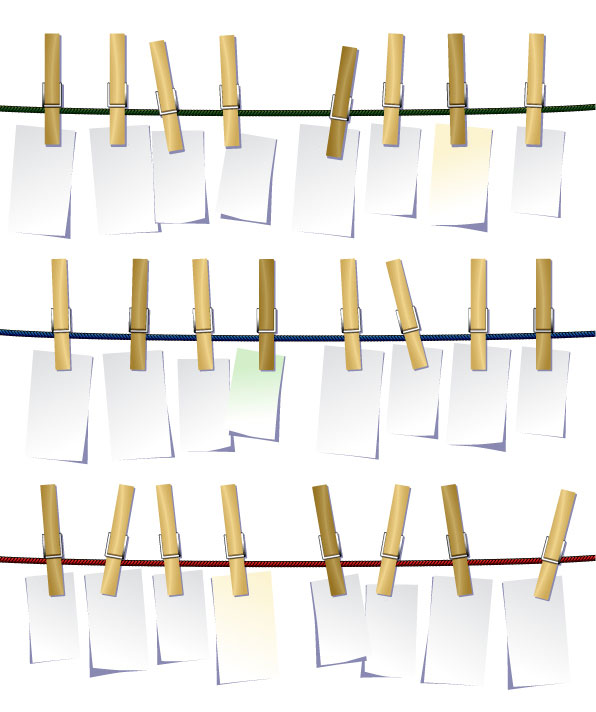 Wood clip White Vector