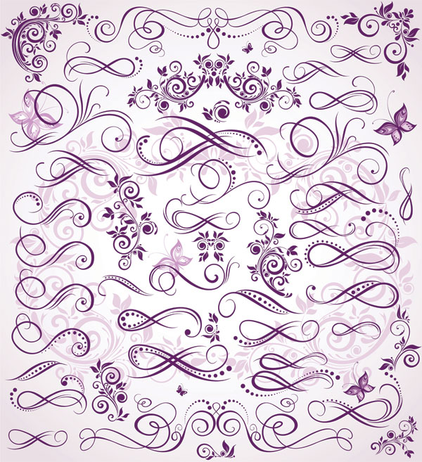 Purple fine pattern vector material