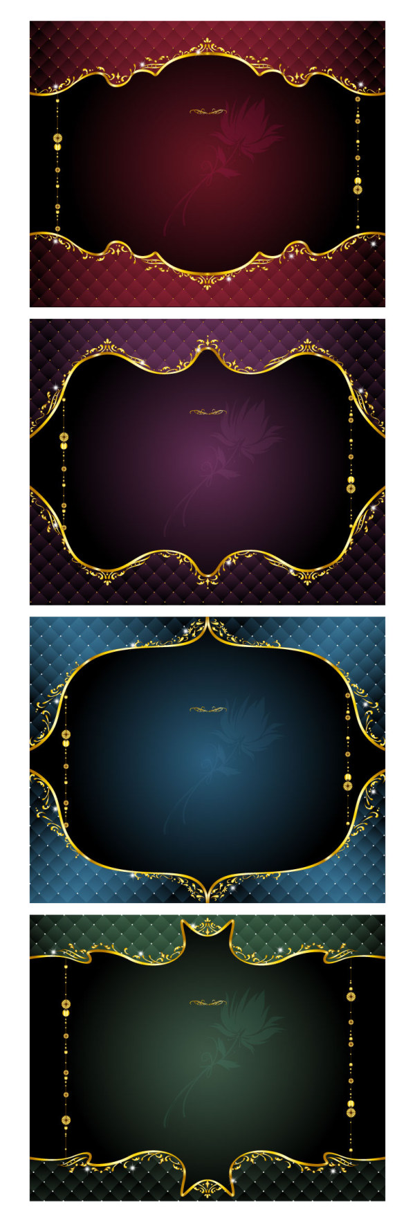 Vector ornate gold lace material