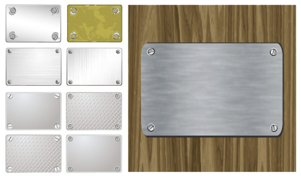 Metal card vector material