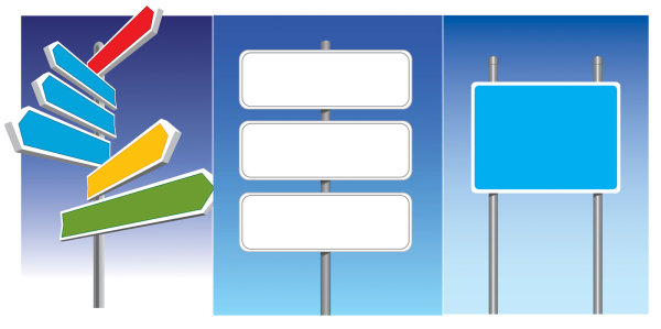 Vector road signs