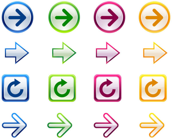 Exquisite arrow icon - vector 