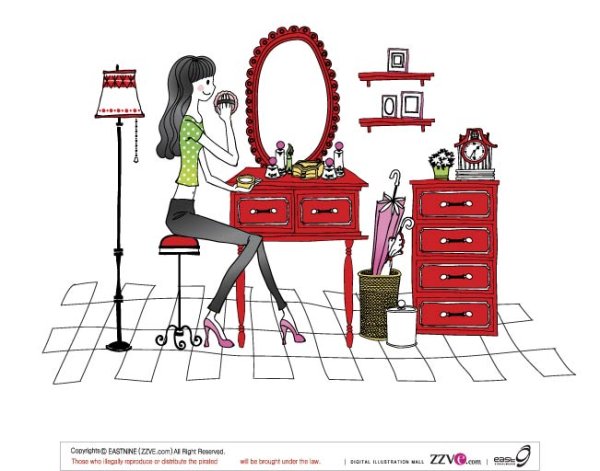 Simple vector drawing women