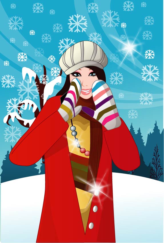 Winter Women vector 6