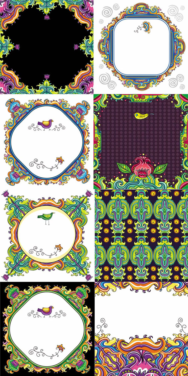 Color decorative pattern - Vector