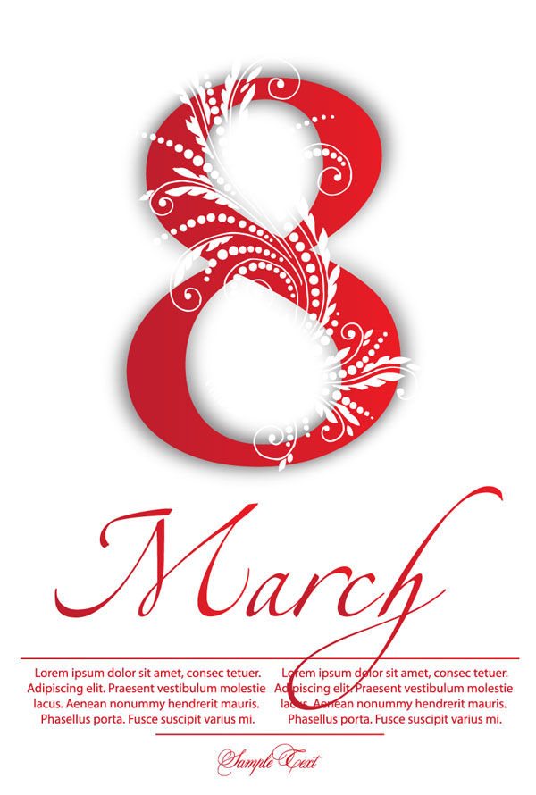 Women's Day theme vector material -3