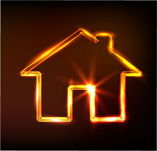 Glare small house vector material