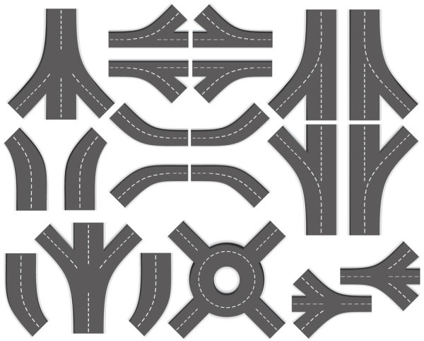 Realistic highway 04-- vector material