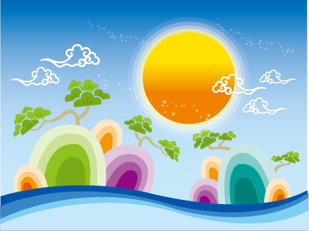 Chinese traditional elements - vector landscape