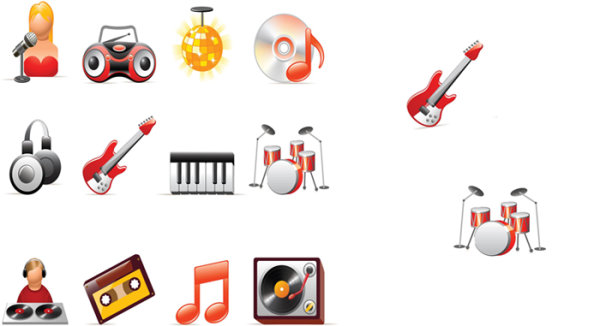 Music icon vector material