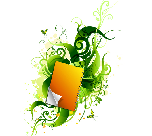 Fashion pattern Notepad vector material -2