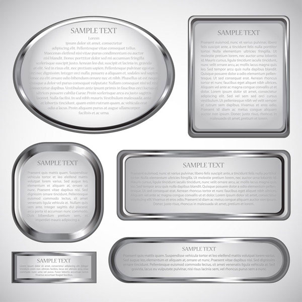 Metal texture border vector