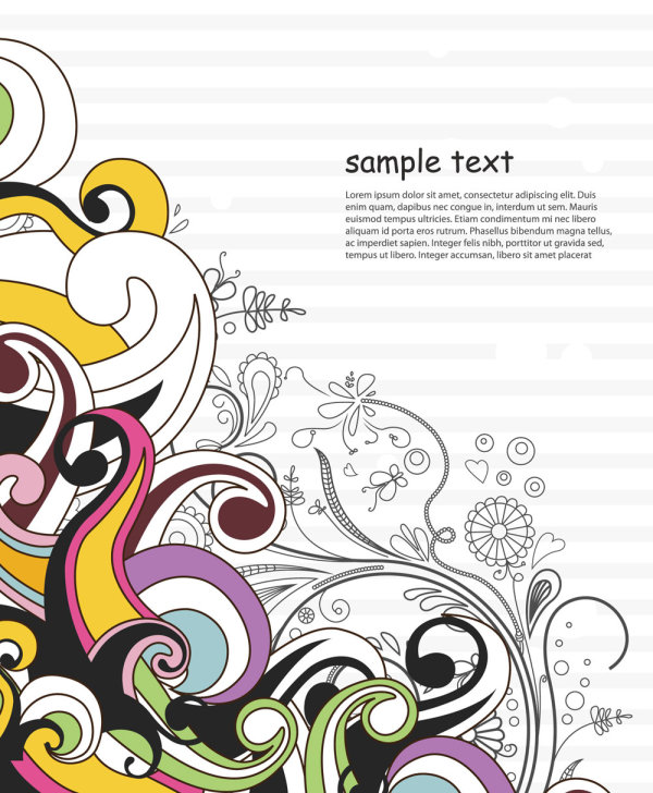 Classic fashion pattern background 01 - vector