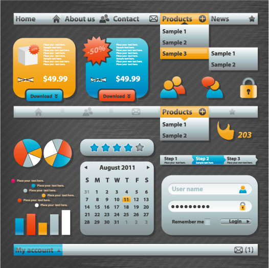 Practical Web Design Elements 04-- vector material