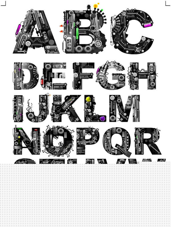 Font Design Series 37 - vector material