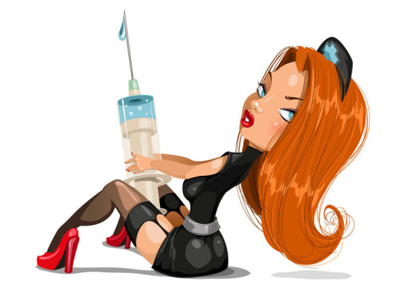 Through beautiful image 03 - vector material