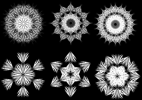 Black-and-white pattern 05 - vector material