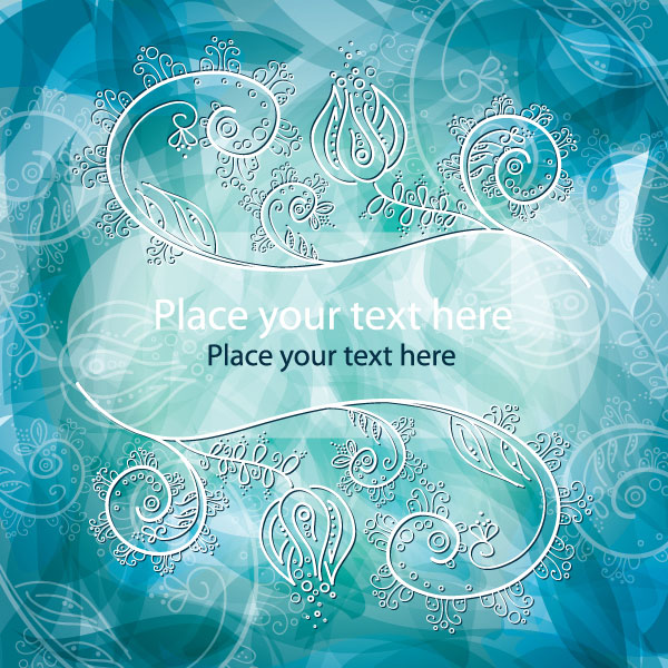 Gorgeous pattern background 01 - vector material