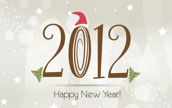 2012 Christmas fonts 01 - vector material