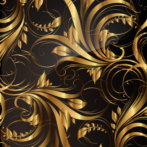 Gold pattern patterns 03 - vector material